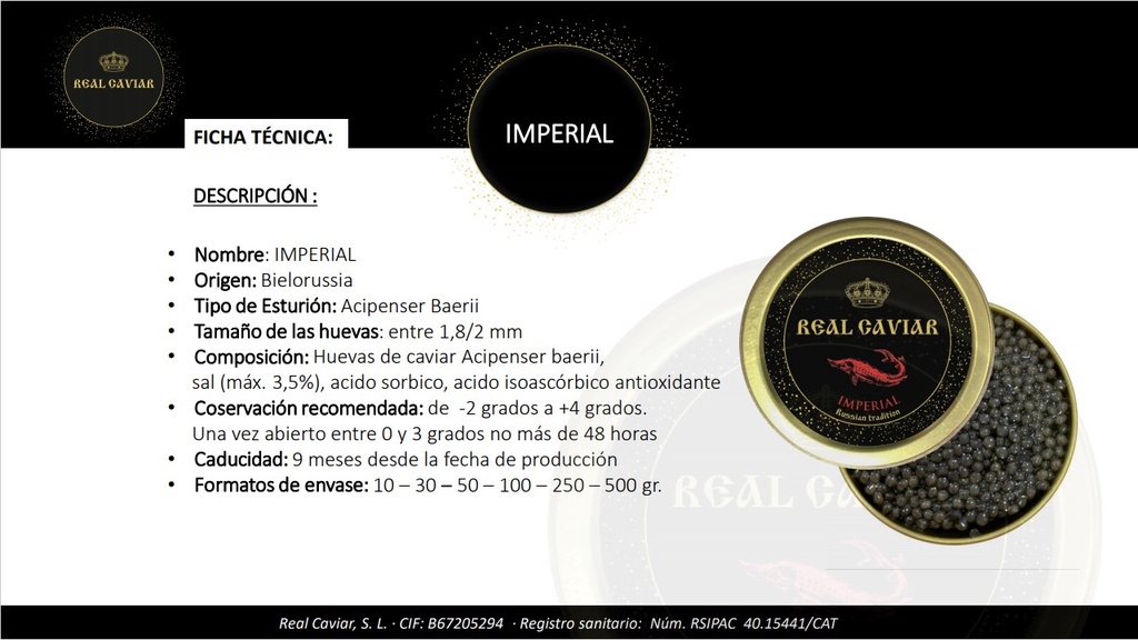 Caviar Imperial BAERI Lata 30 grs