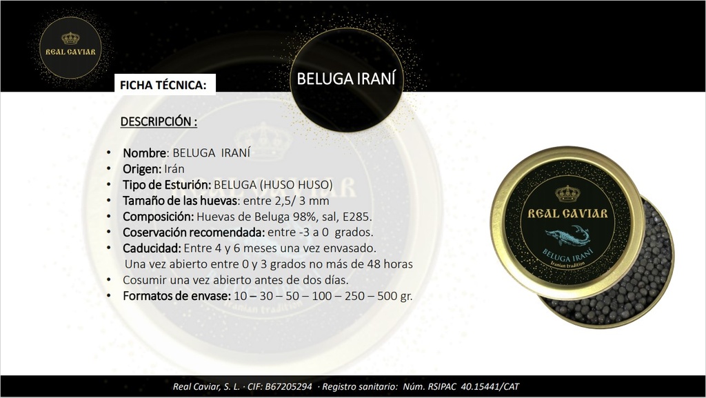 Caviar IRANIAN CAVIAR  100 grs