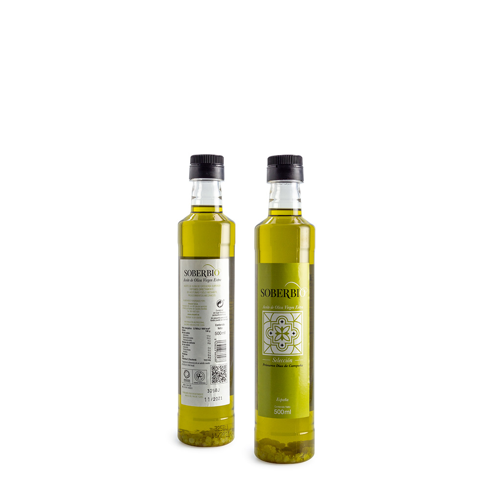 AOVE Aceite de Oliva Virgen Extra Soberbio Primeros días de Campaña PET 500 Ml