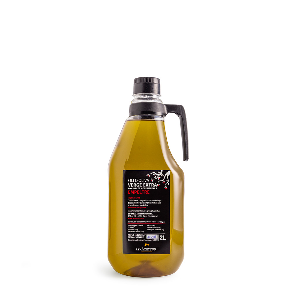 AOVE Aceite de Oliva Virgen Extra Empeltre Azeutun PET 2 L