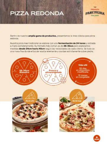 Pizza Redonda Fina de Borde Bajo