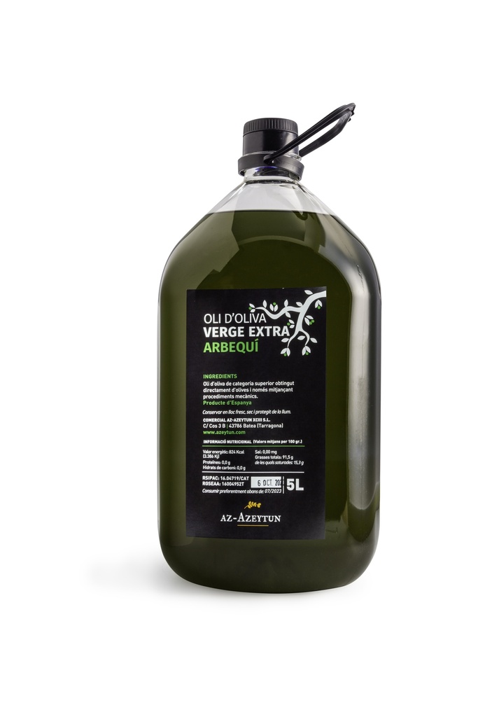 AOVE Aceite de Oliva Virgen Extra Arbequina Azeytun PET 5 L