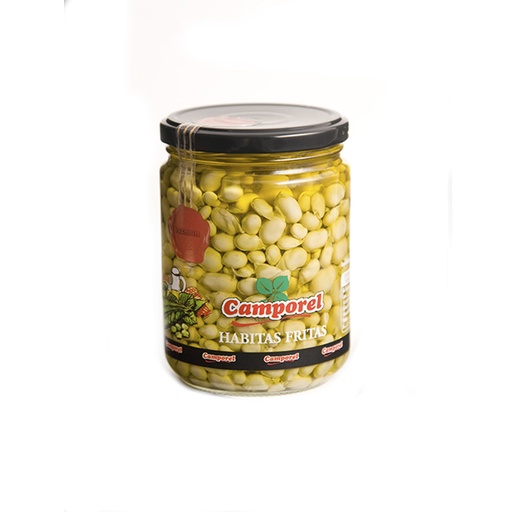 Habitas fritas super mini baby Camporel Vidrio 370 grs 